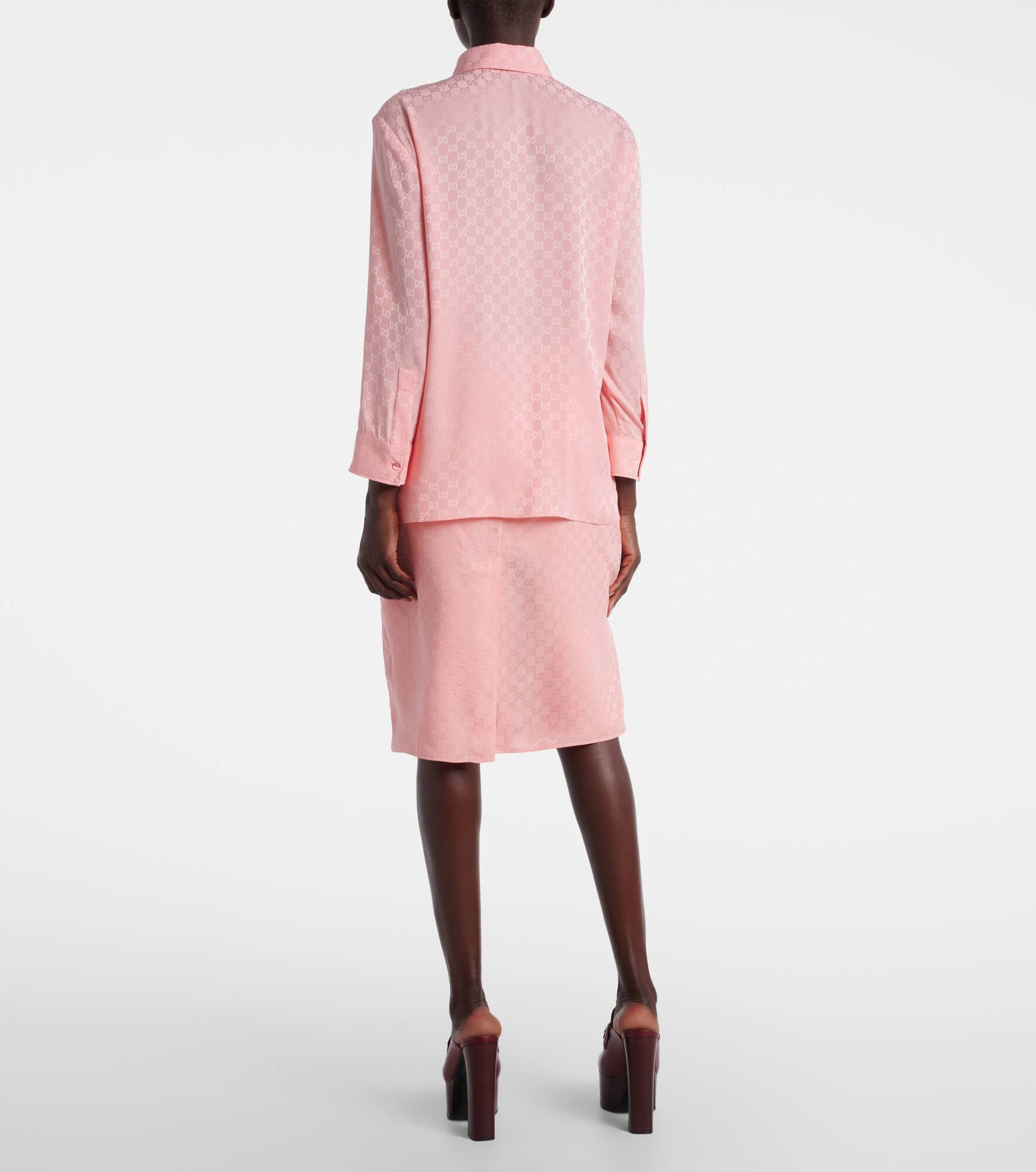 GG silk jacquard shirt - 3