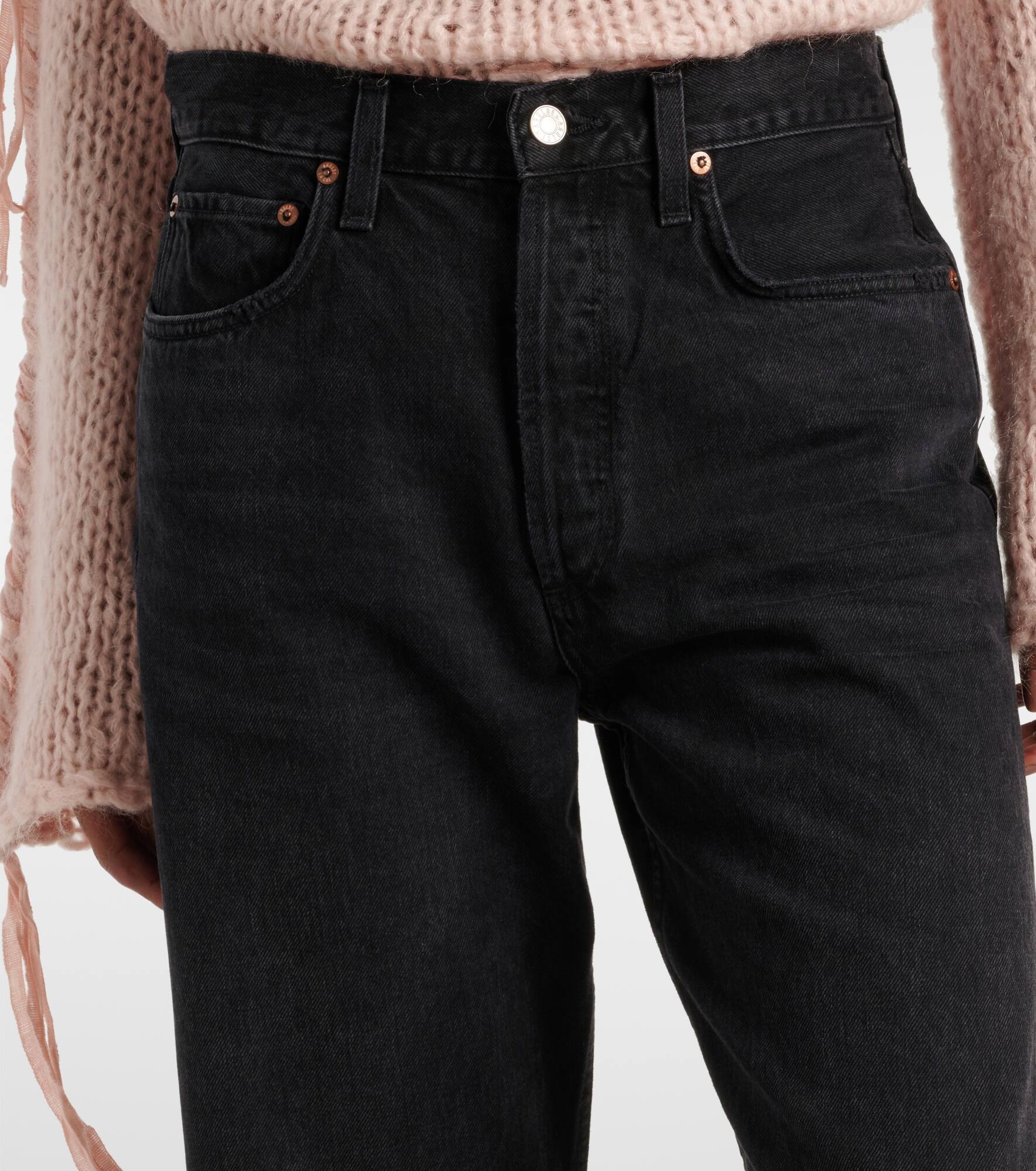 Kelly high-rise distressed straight jeans - 4