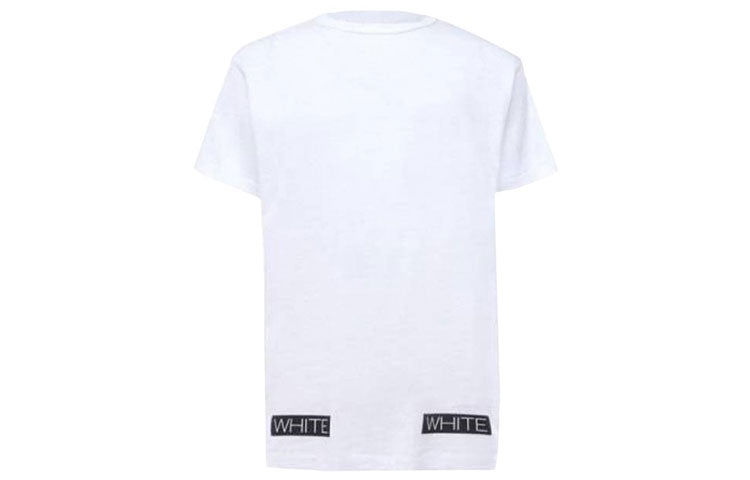 Off-White Stripe Logo Printing Short Sleeve Ordinary Version White OMAA002G20JER0100119 - 2