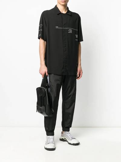 Marcelo Burlon County Of Milan lettering and geometric print shirt outlook