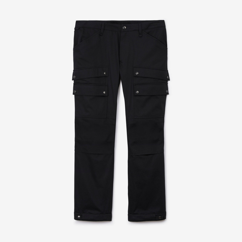 Embroidered Logo Cotton Cargo Trousers 1