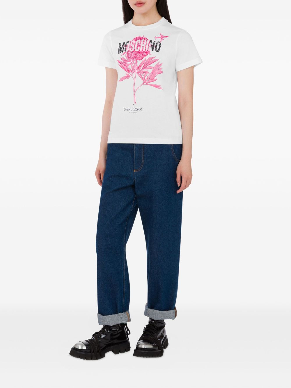 flower-print T-shirt - 2