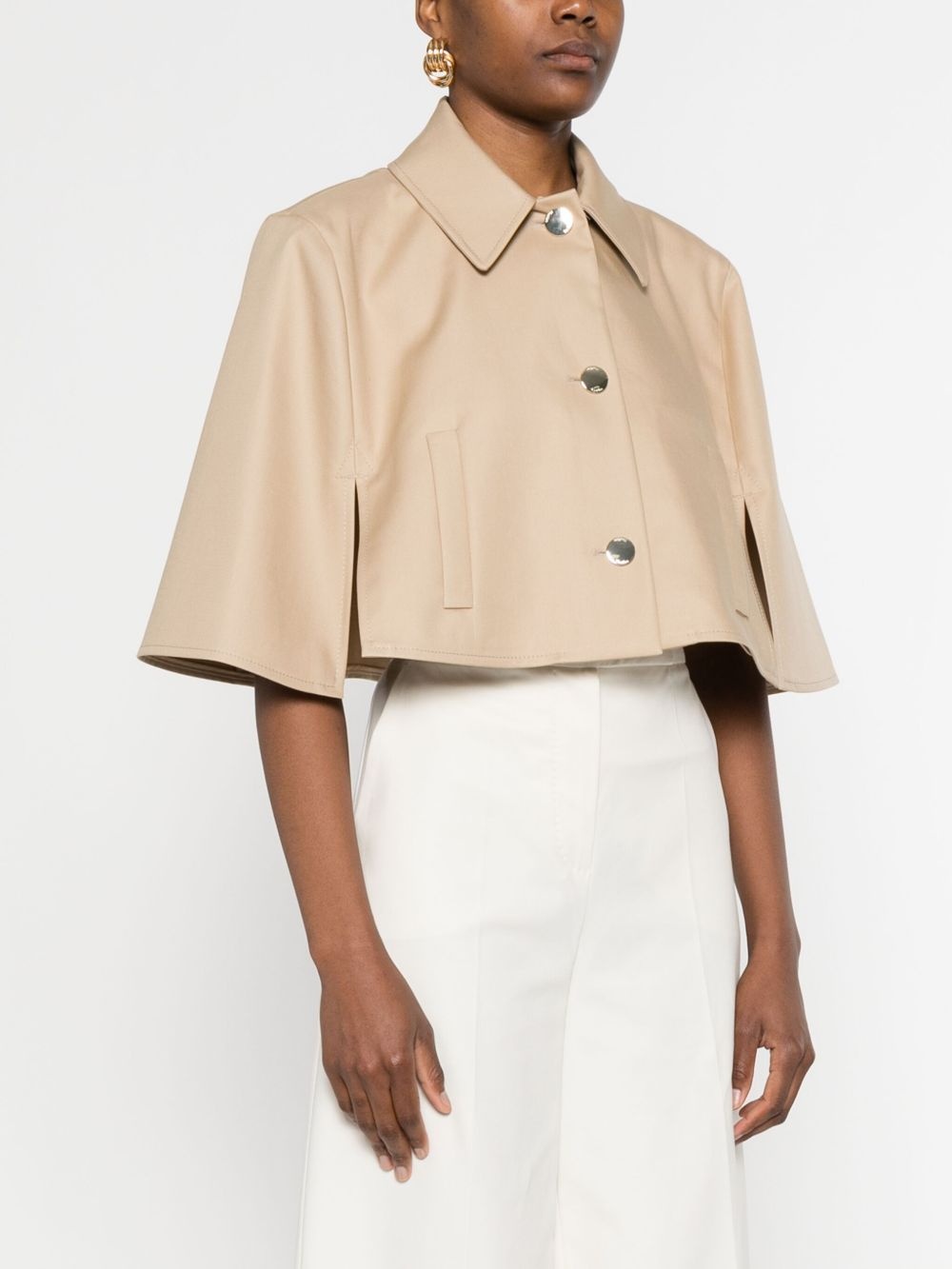 cotton cape jacket - 3