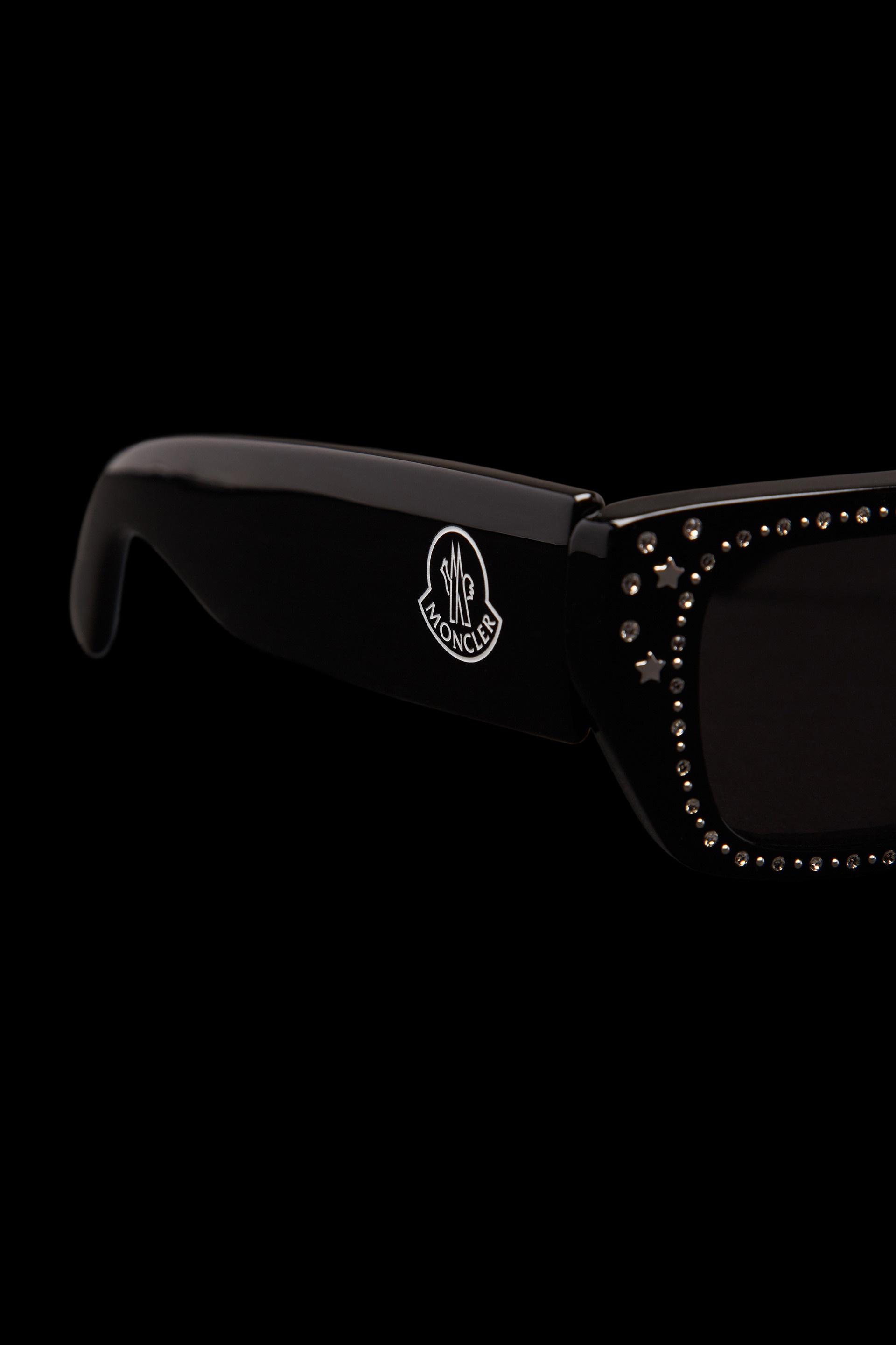 Crystal-Encrusted Rectangular Sunglasses - 4
