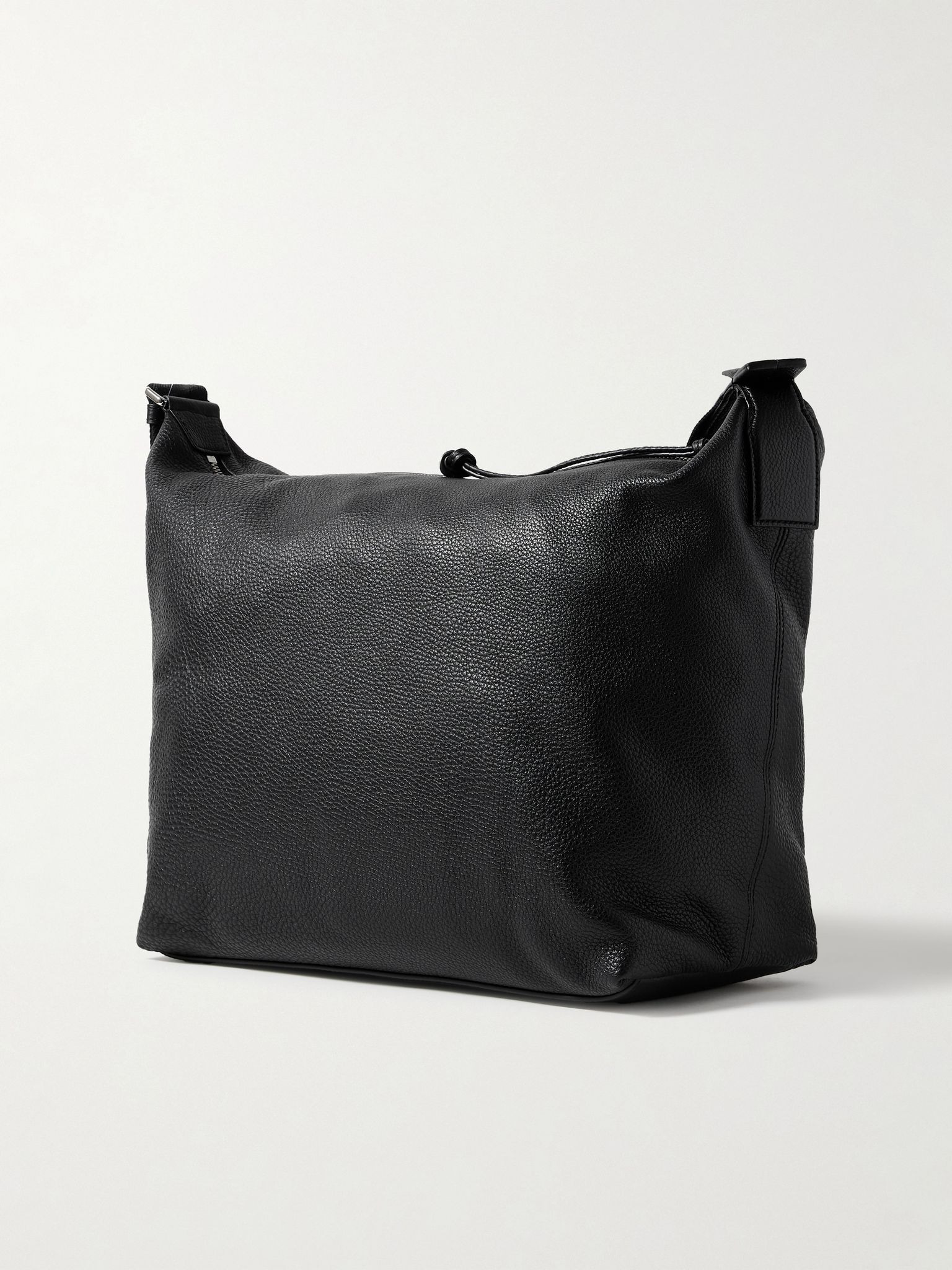 Cubi Full-Grain Leather Messenger Bag Black - 3