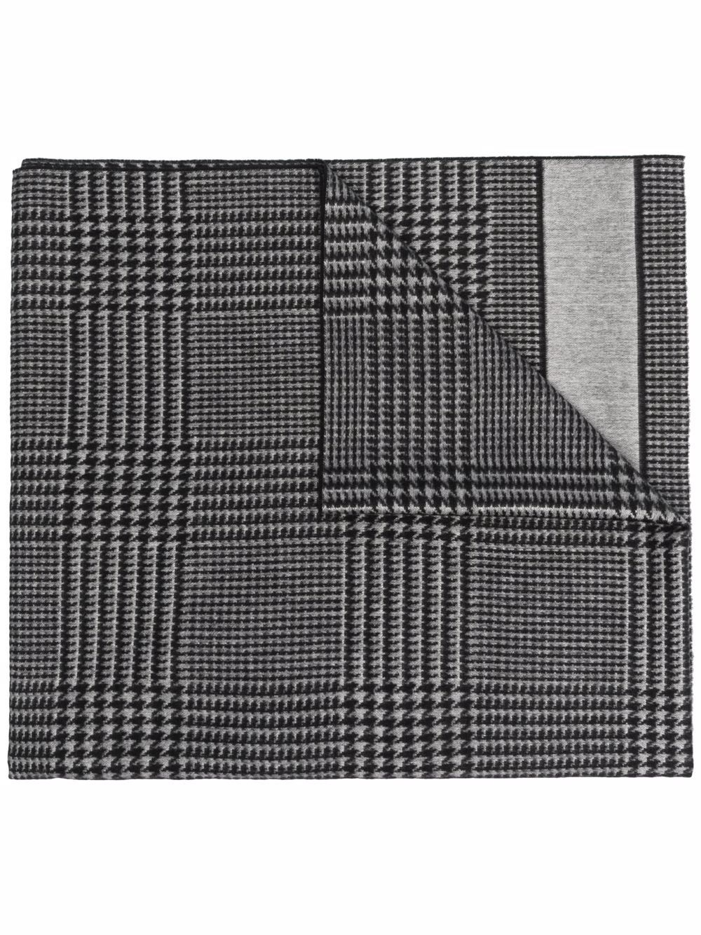 houndstooth silk scarf - 1