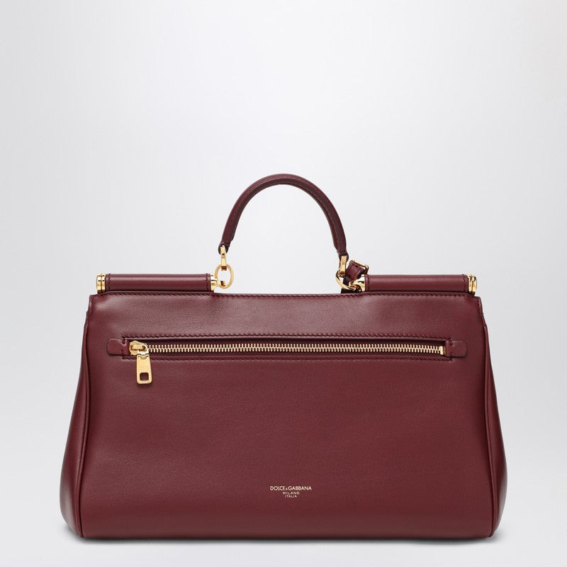 Dolce&Gabbana My Sicily Handbag In Burgundy Leather Women - 2