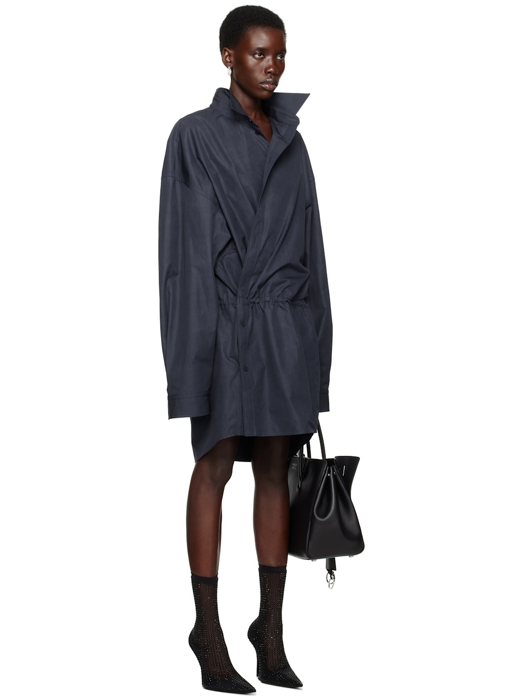 Navy Shirt Minidress - 2