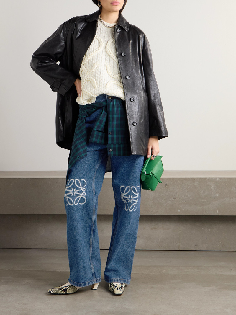 Loewe Anagram Baggy Appliquéd High-rise Wide-leg Jeans outlook