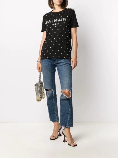 Balmain logo print t-shirt outlook