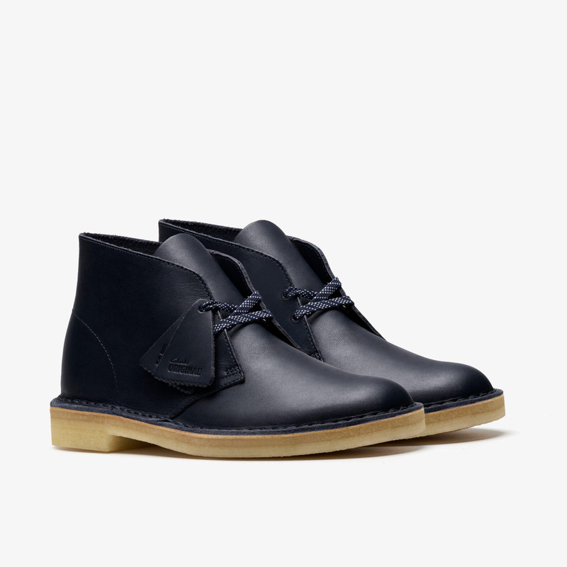 Desert Boot Navy Leather 5