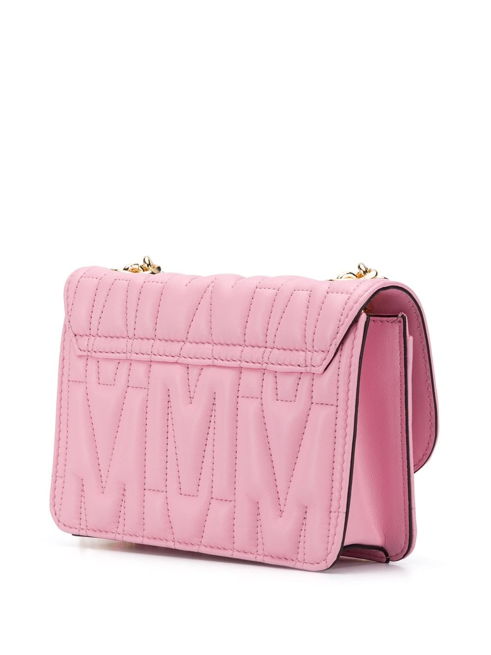 logo-plaque quilted shoulder bag - 3