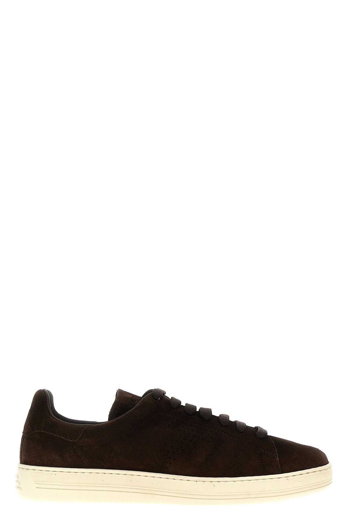 Tom Ford Men Logo Suede Sneakers - 1