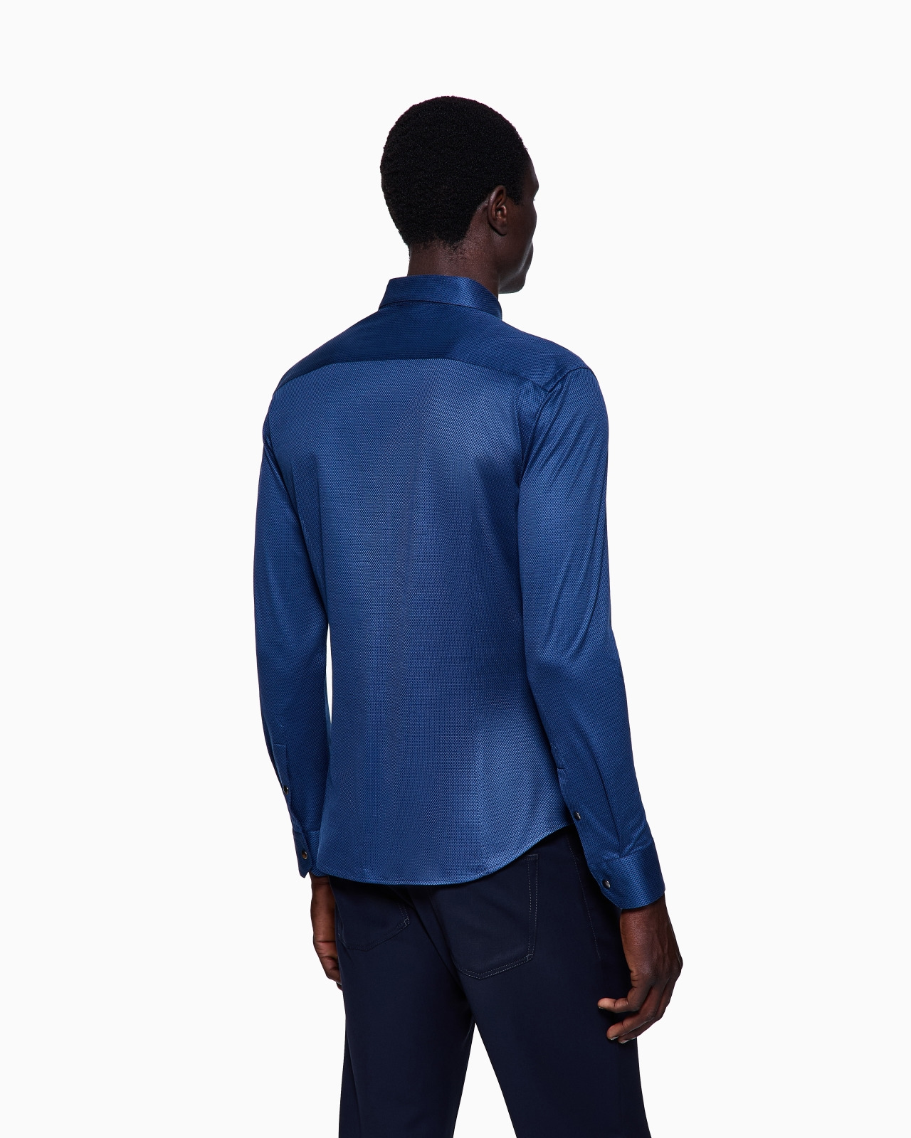 SLIM-FIT MICRO-ARMURE COTTON JERSEY ZIP-UP SHIRT - 3