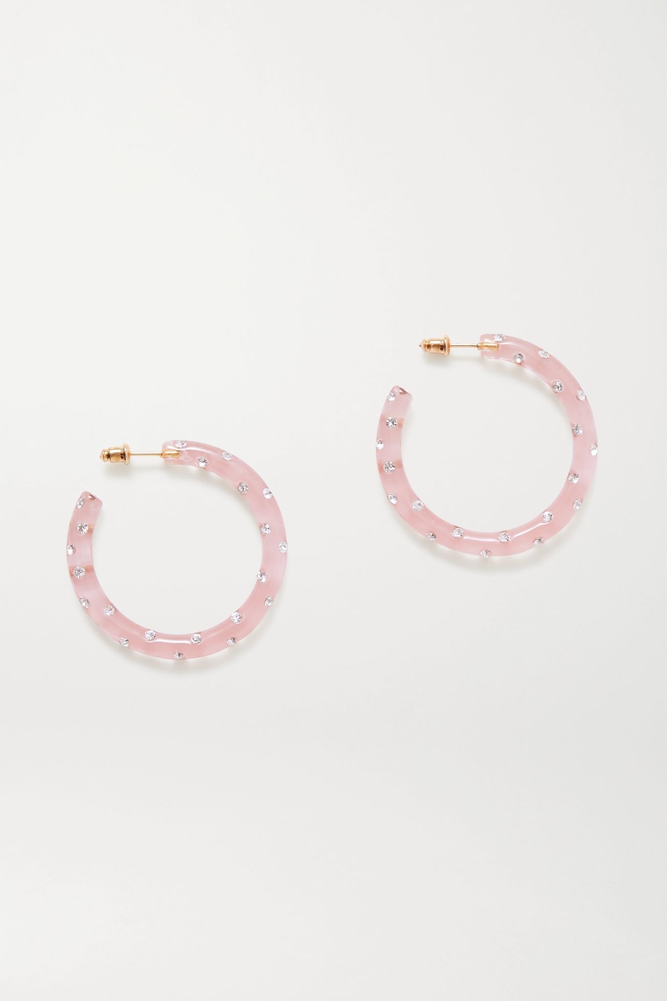 Roksana gold-tone, resin and crystal hoop earrings - 1