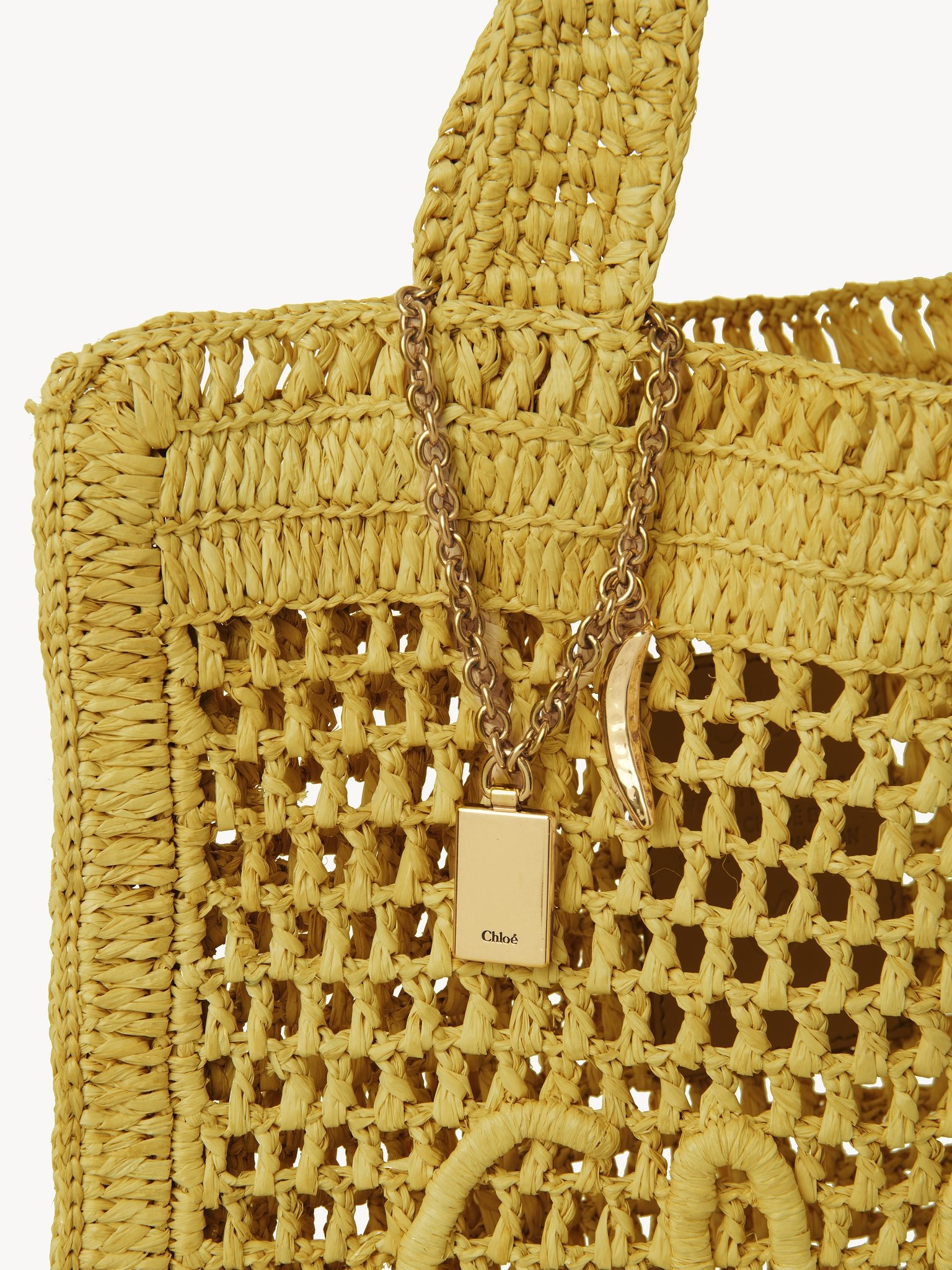 SUMMER BANANA TOTE BAG IN RAFFIA - 5