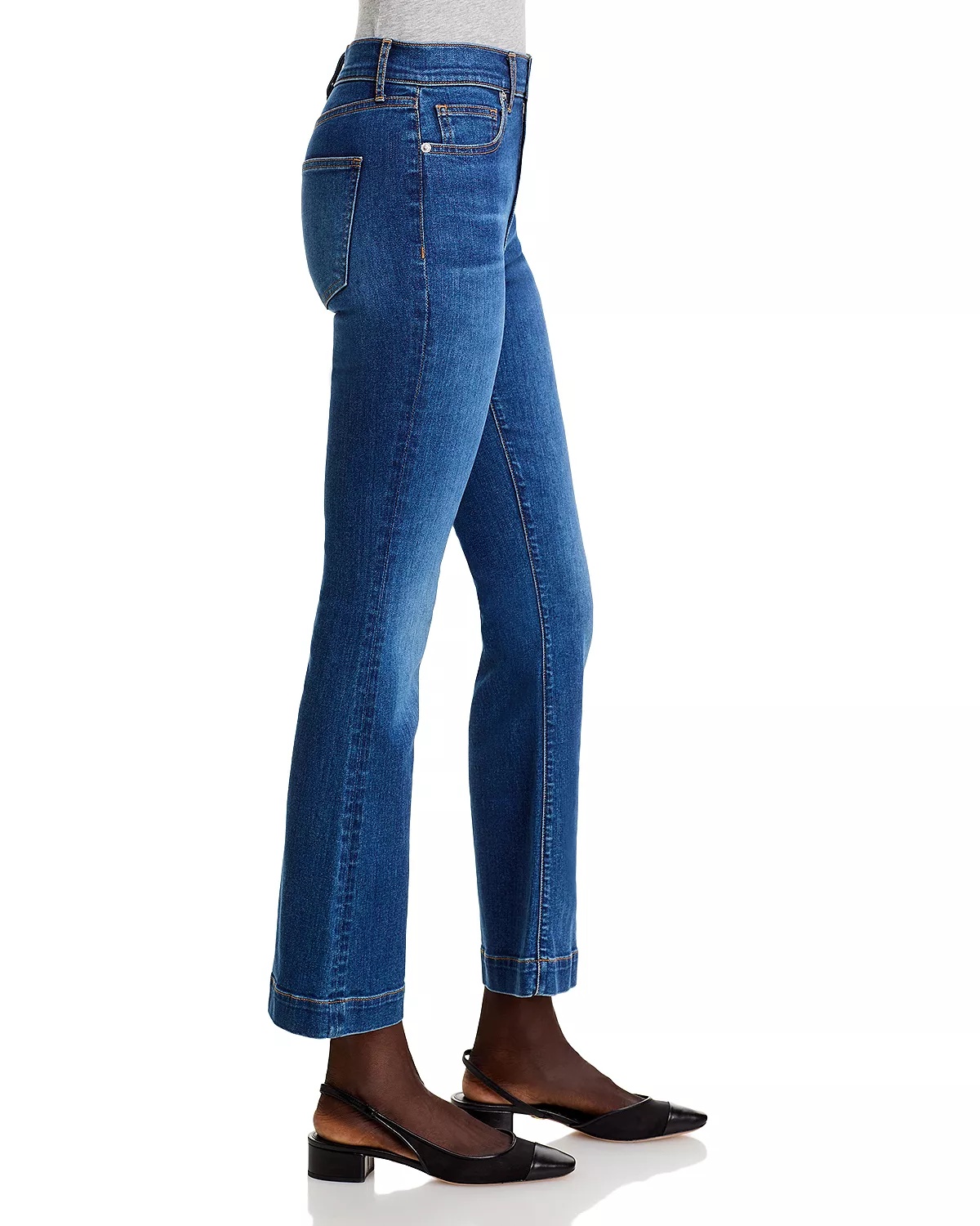 Carson Kick Flare Jeans in Bright Blue - 4