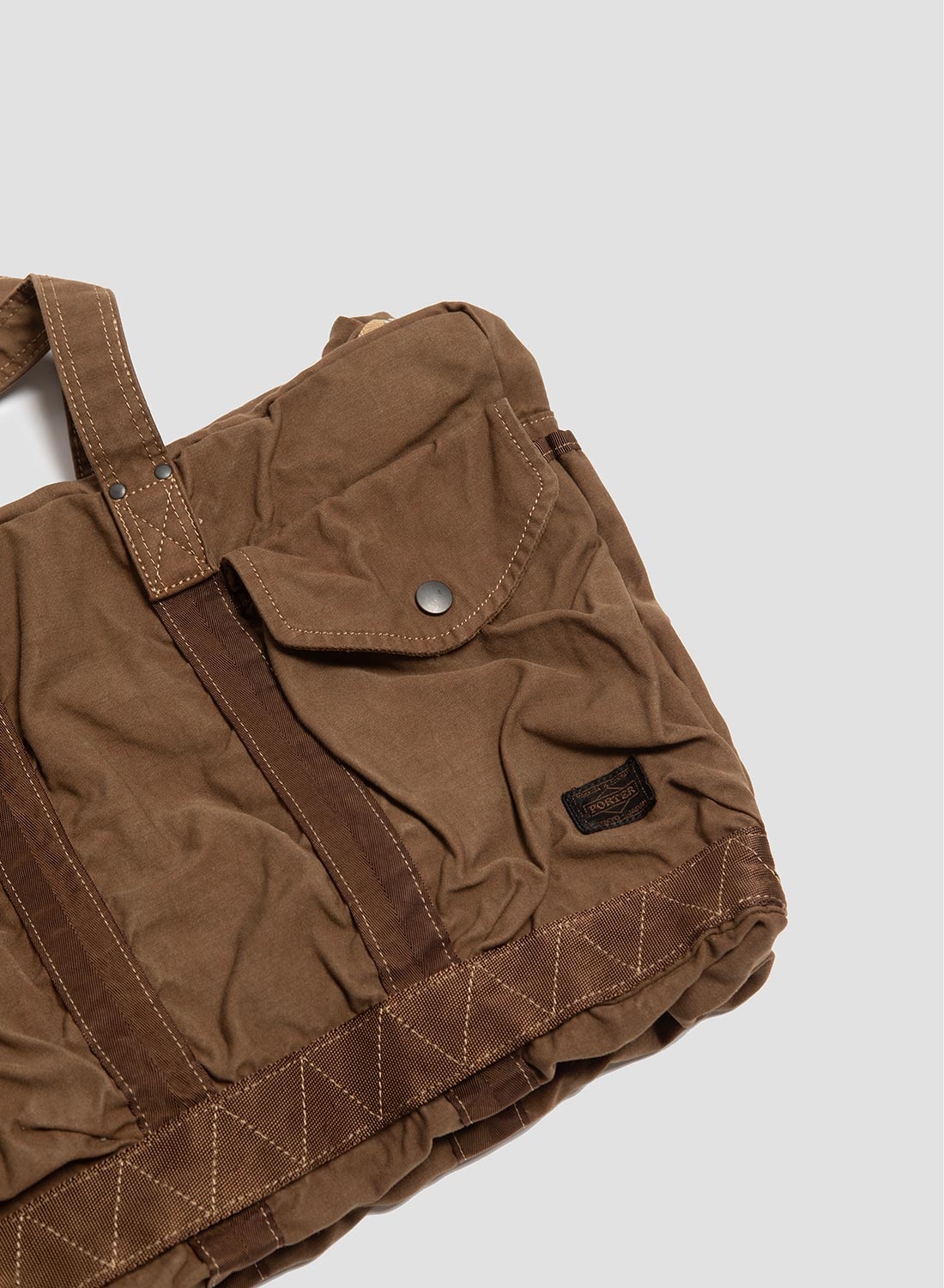 Porter-Yoshida & Co Crag 2Way Boston Bag Small in Coyote - 6