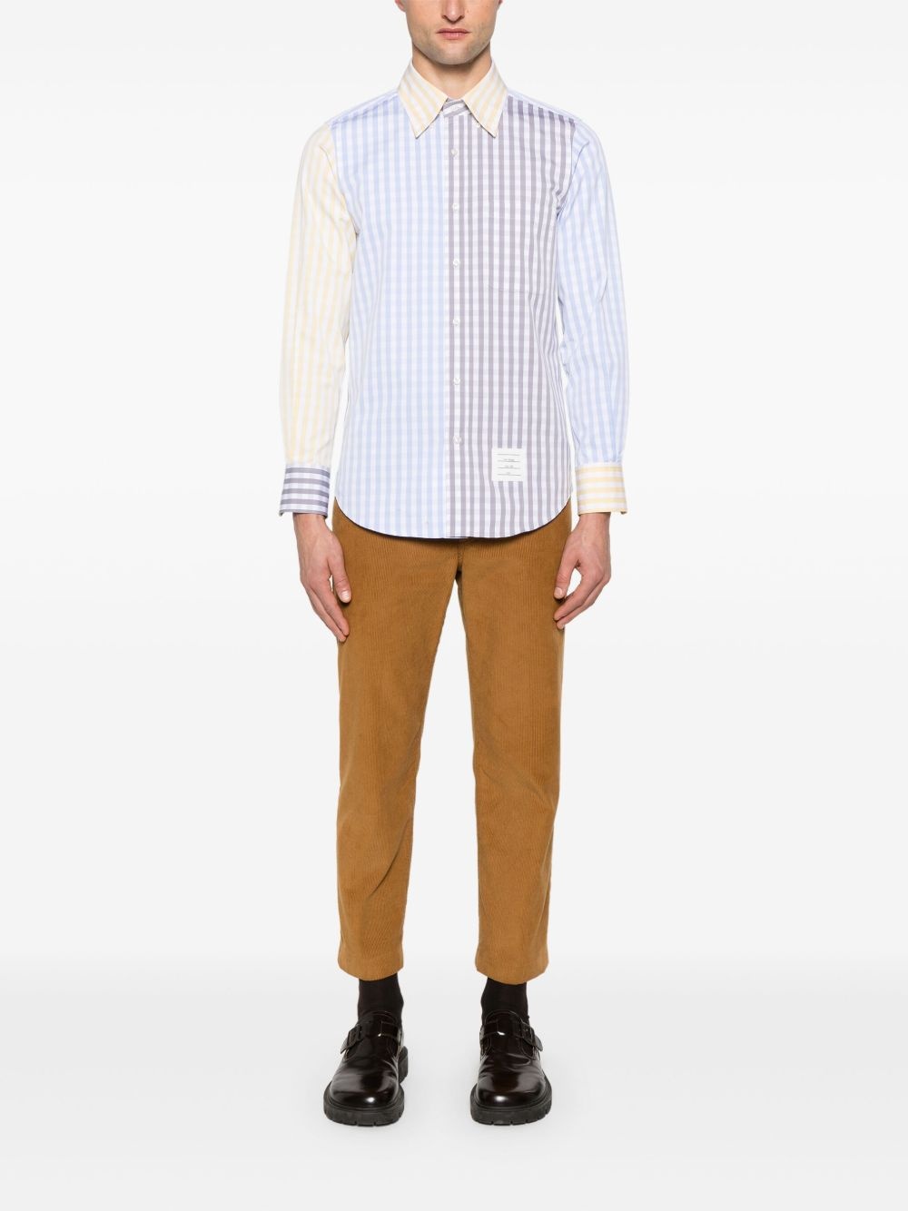 gingham-check poplin shirt - 2