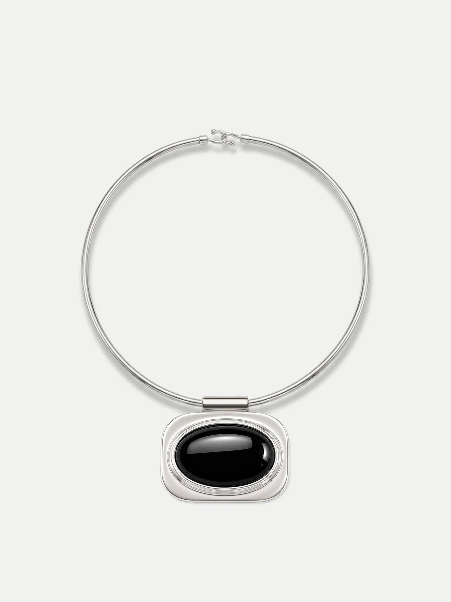 ONYX CABOCHON COLLAR NECKLACE - 1