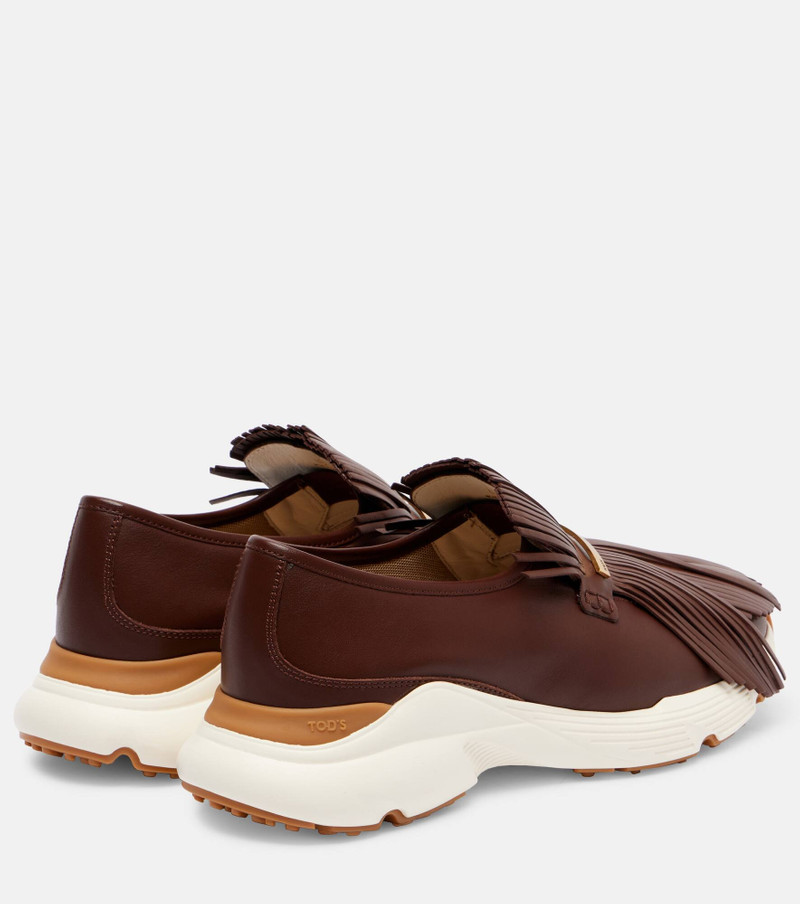 Fringed leather sneakers 2