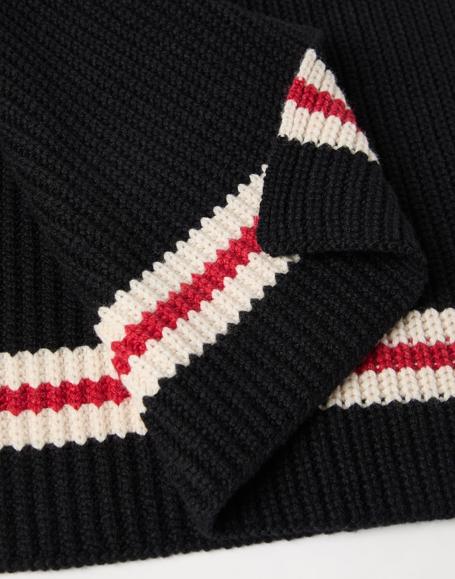 Cashmere Feather yarn English rib knit scarf - 3