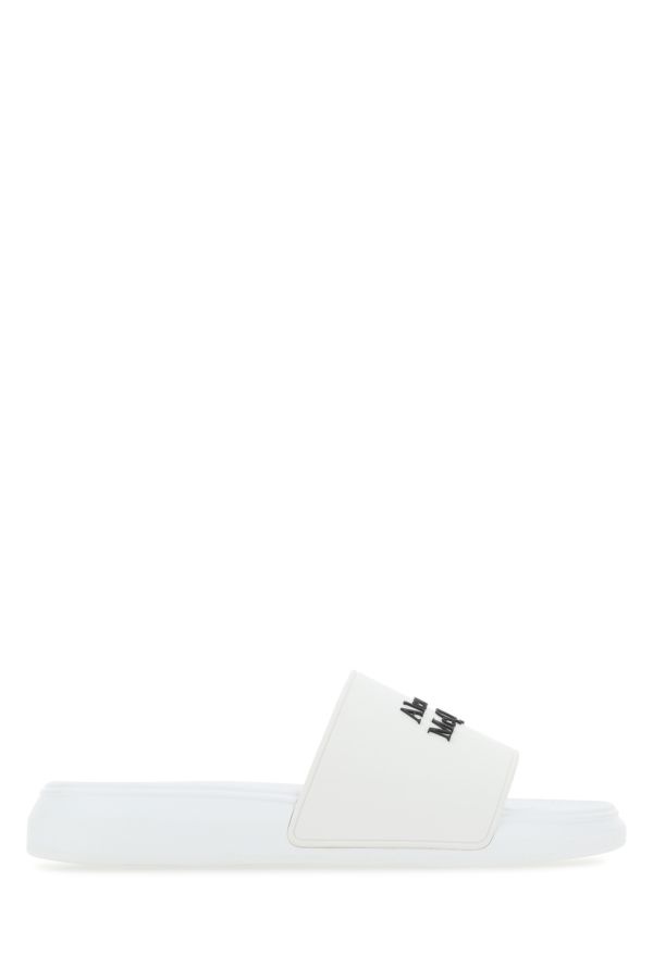 Alexander McQueen White rubber slippers | gebnegozionline