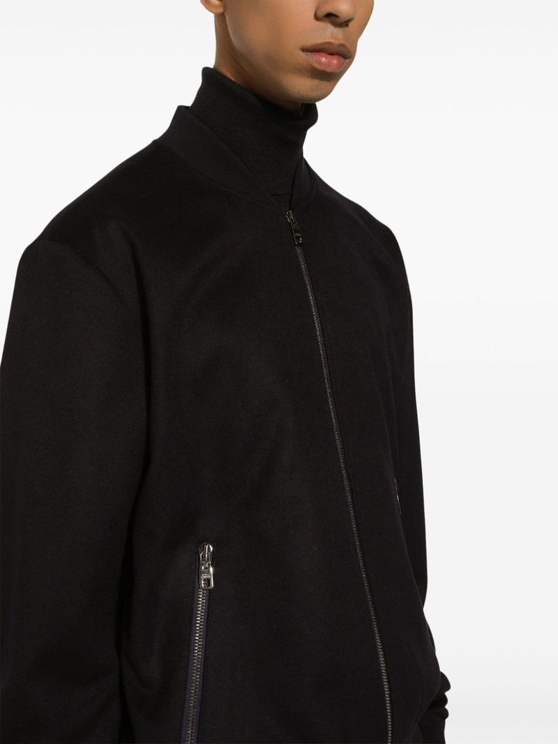 zip-up cashmere bomber jacket 5