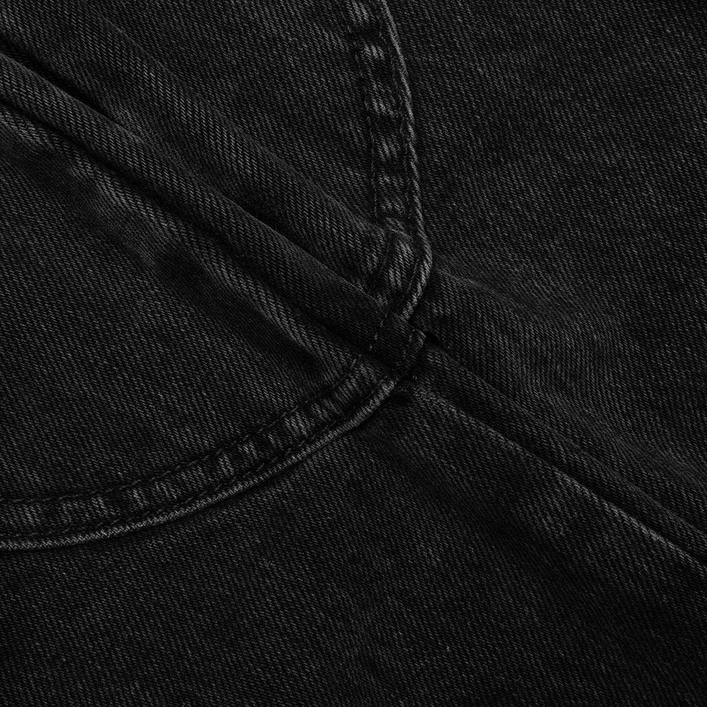 DENIM LOGO CARGOS - CHARCOAL WASH - 6