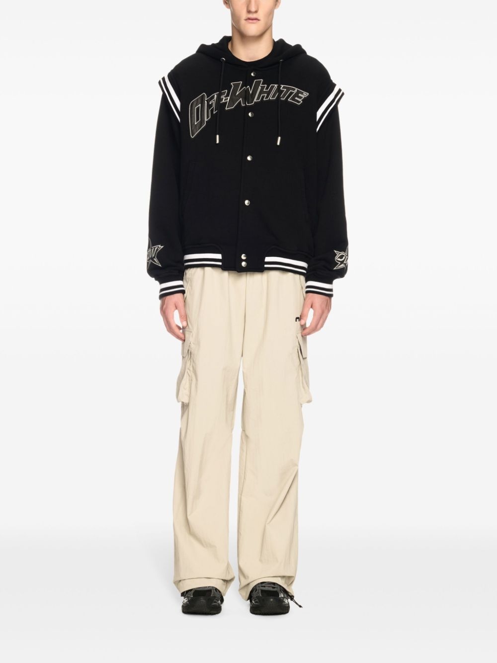 logo-appliqué bomber jacket - 2
