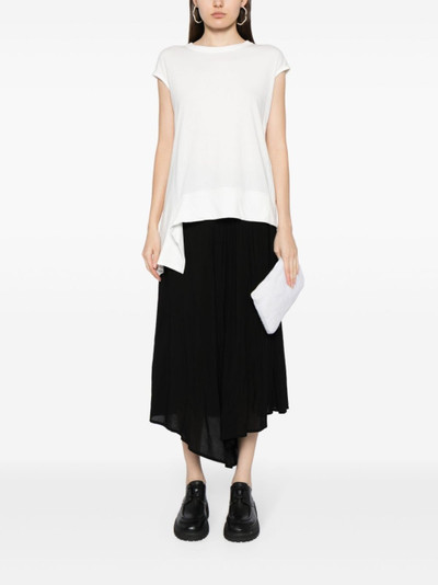 Yohji Yamamoto asymmetric-hem cotton T-shirt outlook