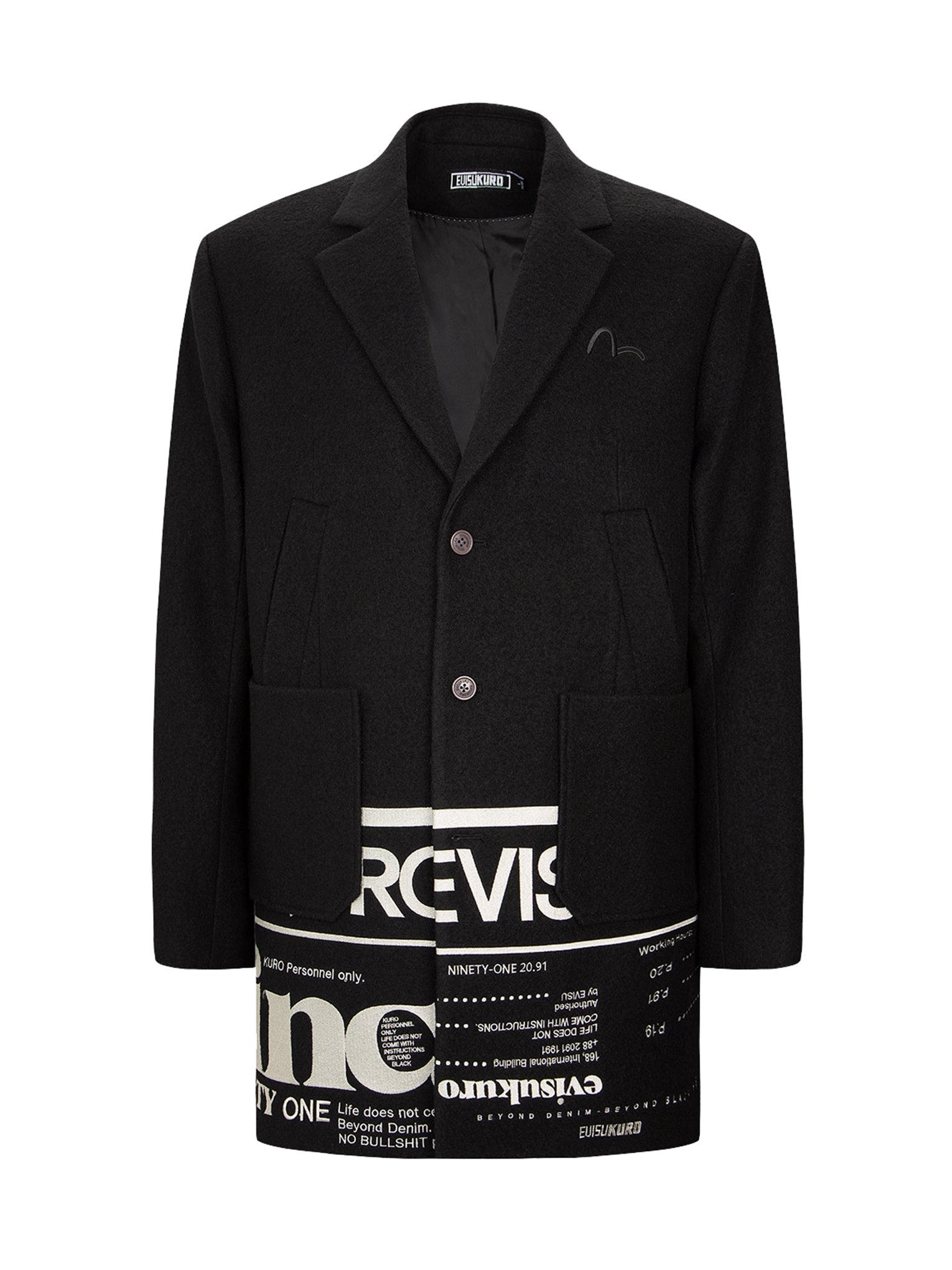 Multi Graphic Print Oversized Coat - 10