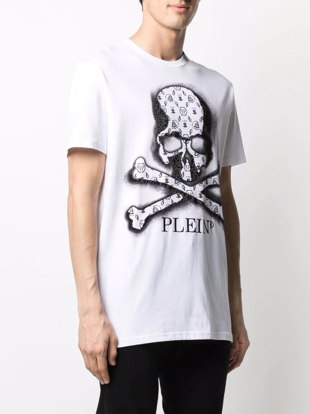 skull-print logo T-shirt - 3