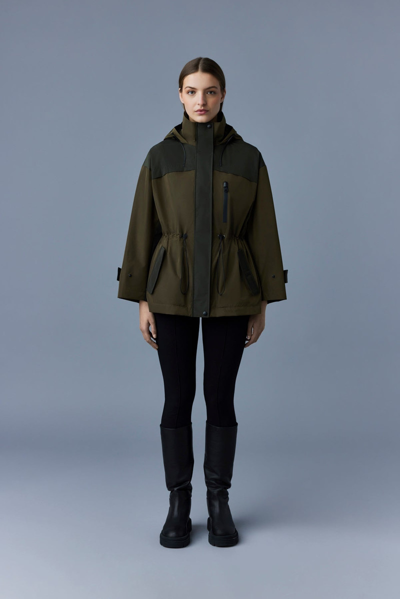 MACKAGE ALIZE Rain parka with storm visor outlook