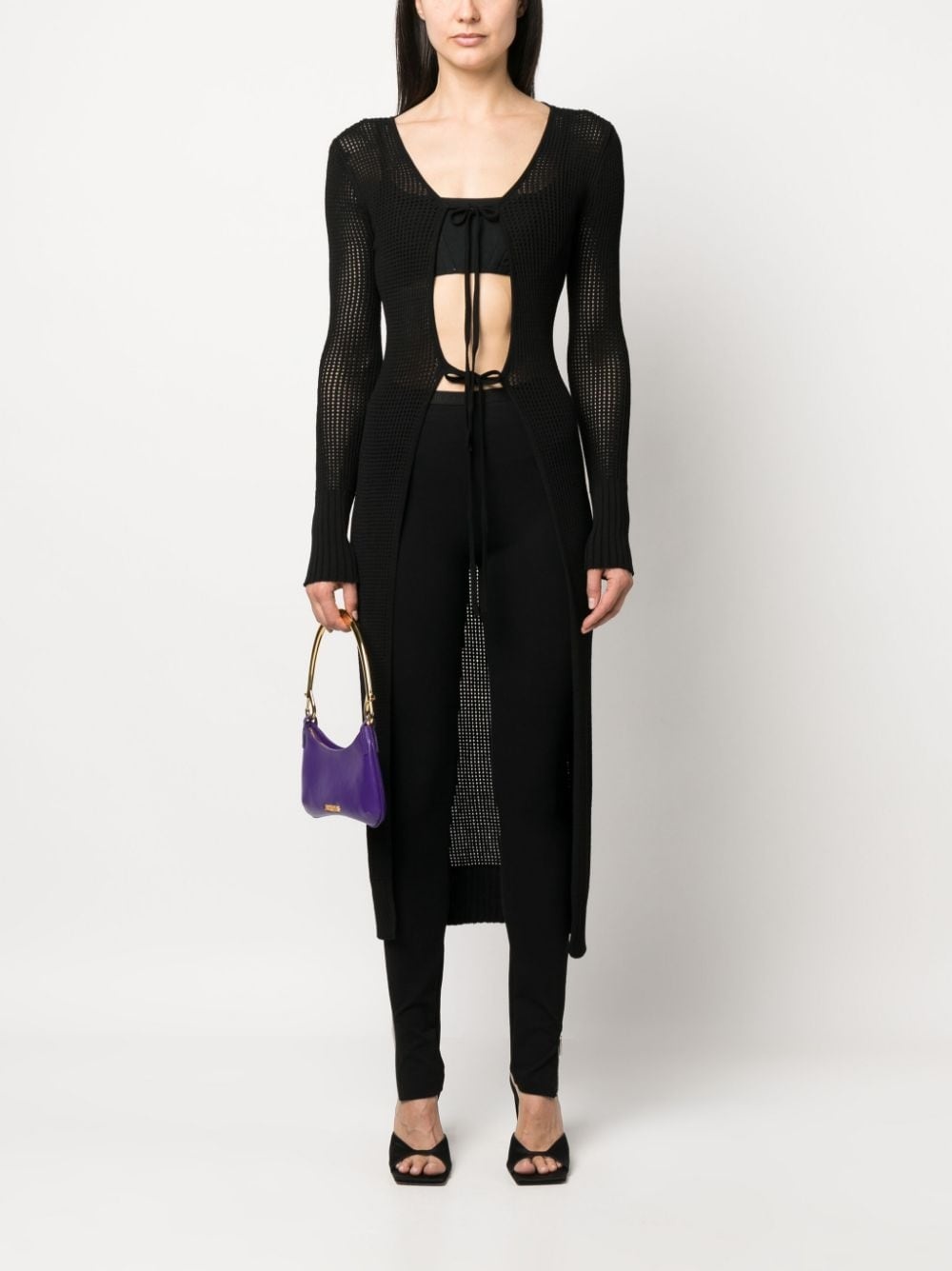 Knit long cardigan - 4