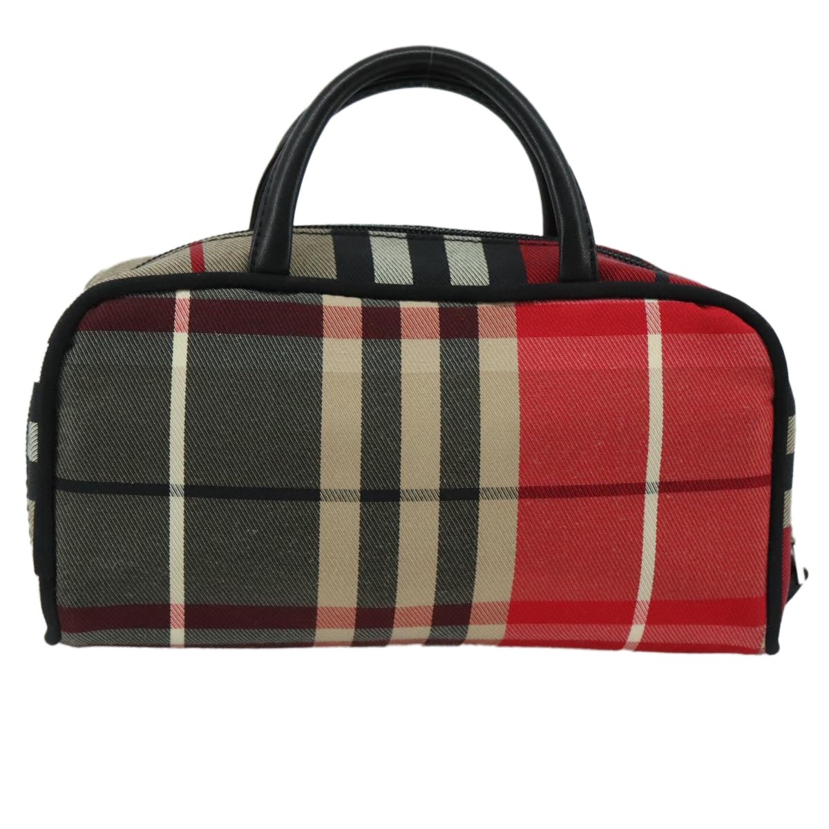 Burberry Nova Check Hand Bag Canvas Red - 3