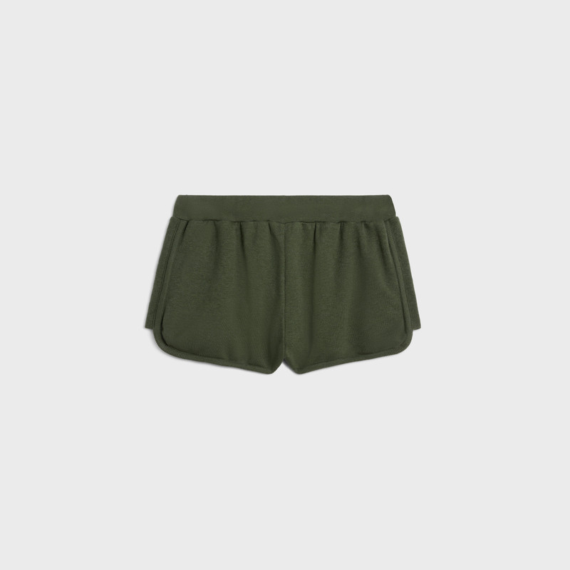 CELINE celine paris mini shorts in cotton and cashmere outlook