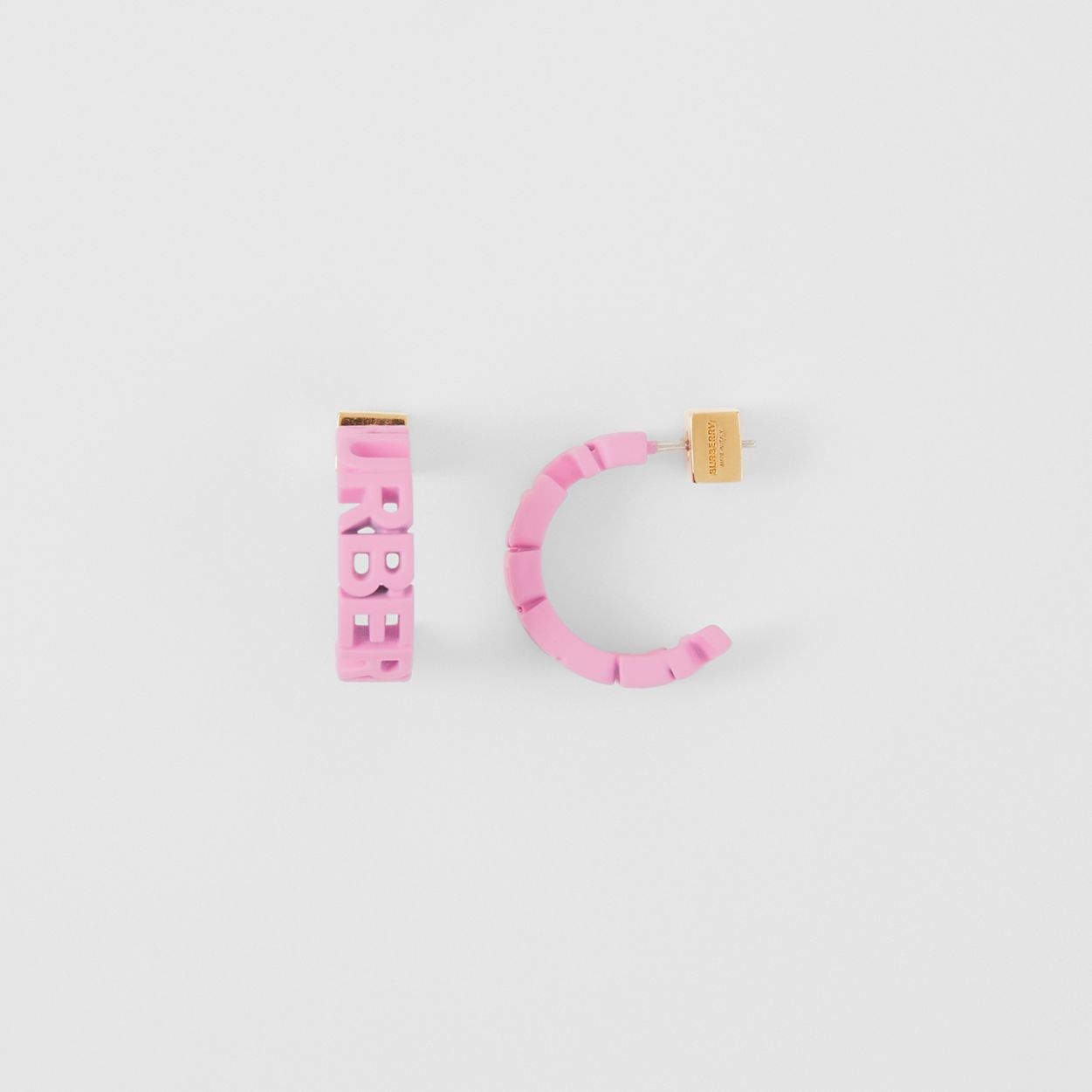 Varnished Logo Hoop Earrings - 1