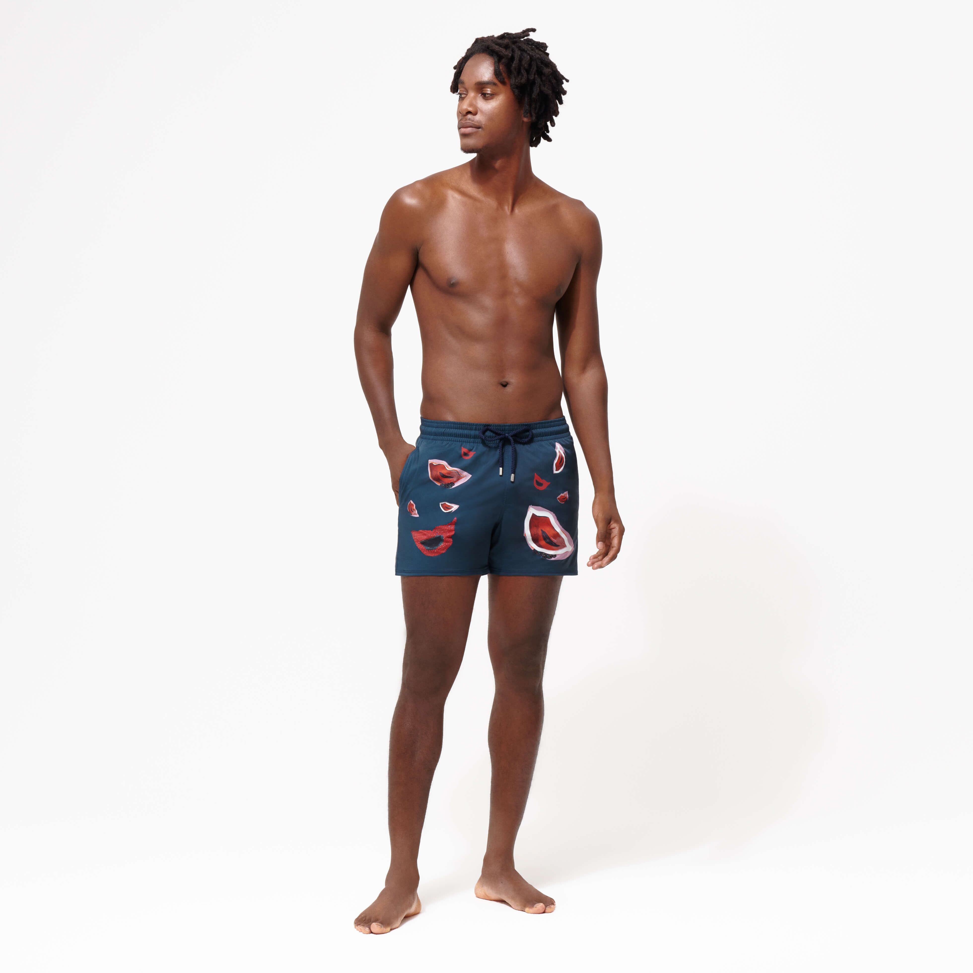 Men Stretch Swim Trunks Passion - Vilebrequin x Deux Femmes Noires - 3