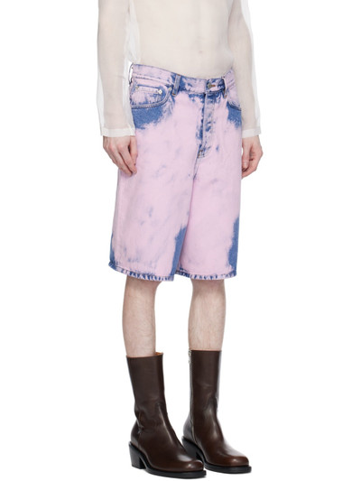 Dries Van Noten Pink Garment-Dyed Denim Shorts outlook