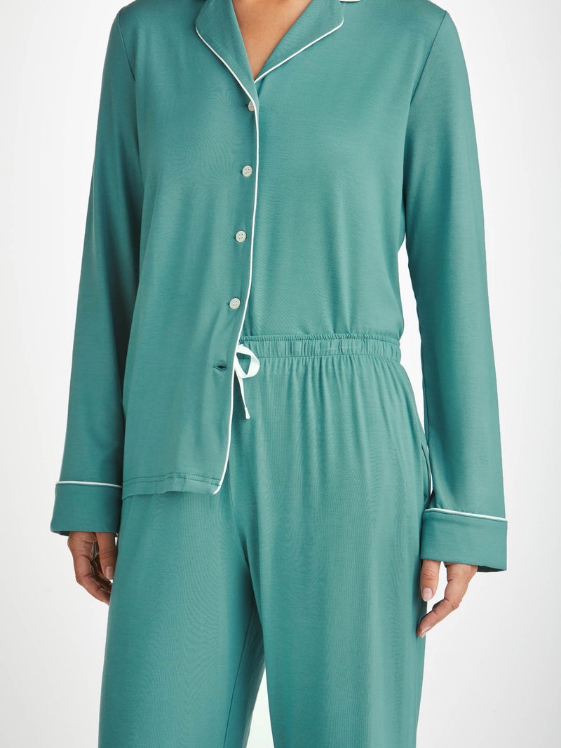 Women's Pajamas Lara Micro Modal Stretch Teal - 5