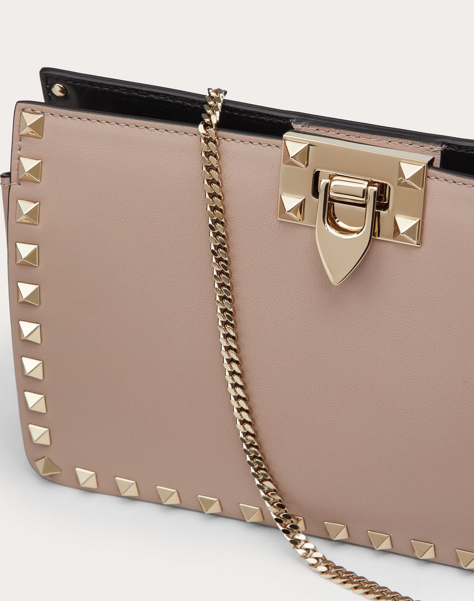 Rockstud Calfskin Clutch - 5