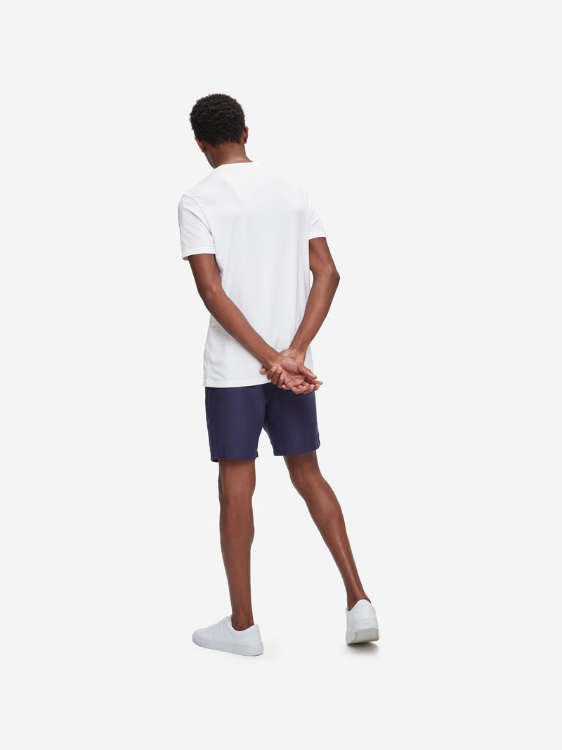 Men's T-Shirt Ramsay Pique Cotton Tencel White - 5