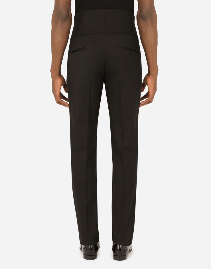 Stretch wool tuxedo pants - 3