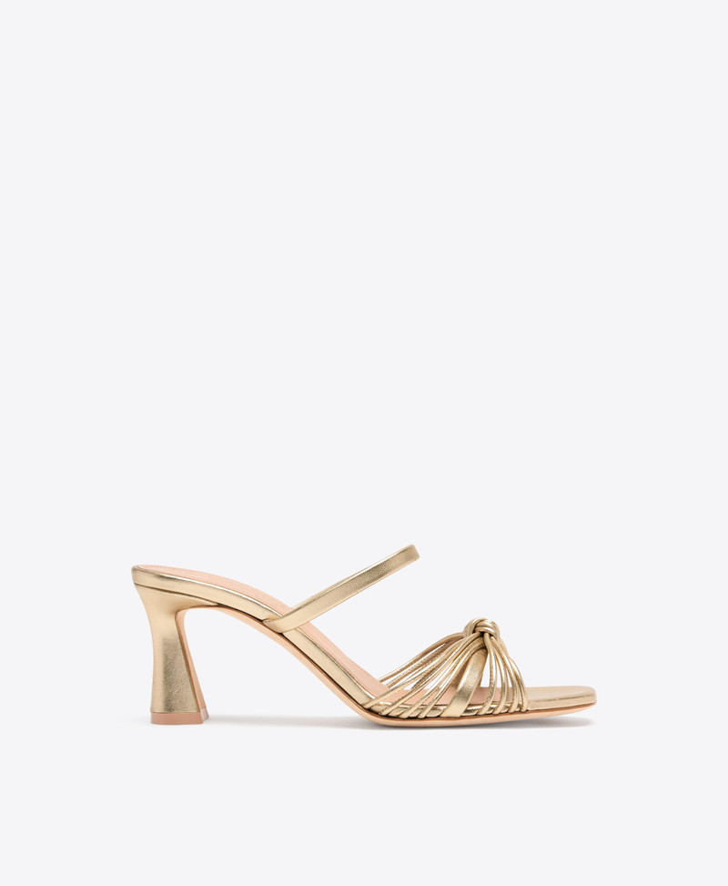 Lucinda 70 Gold Metallic Heeled Sandals 1