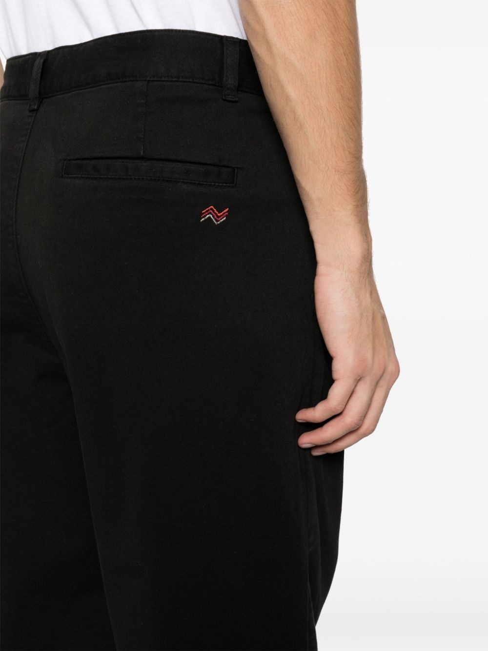 embroidered-motif chino trousers - 5