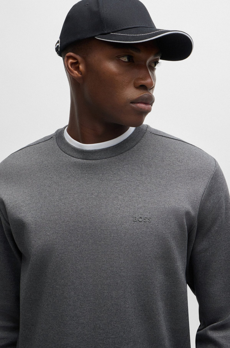 INTERLOCK-COTTON SWEATSHIRT WITH LOGO DETAIL AND CREW NECKLINE 3