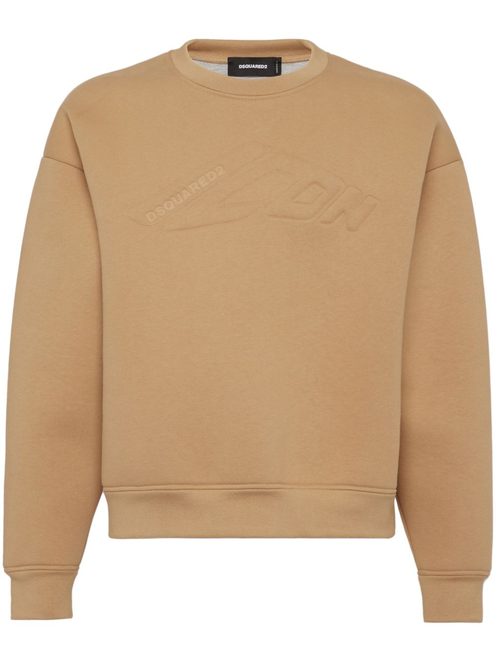 Icon-embossed cotton sweatshirt - 1