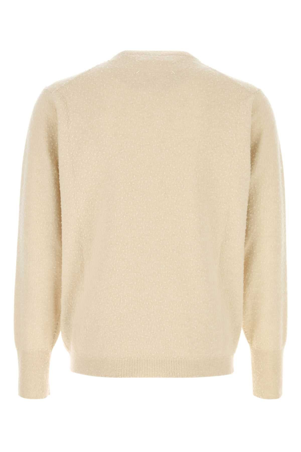 Maison Margiela Men Sand Cashmere Blend Sweater - 2