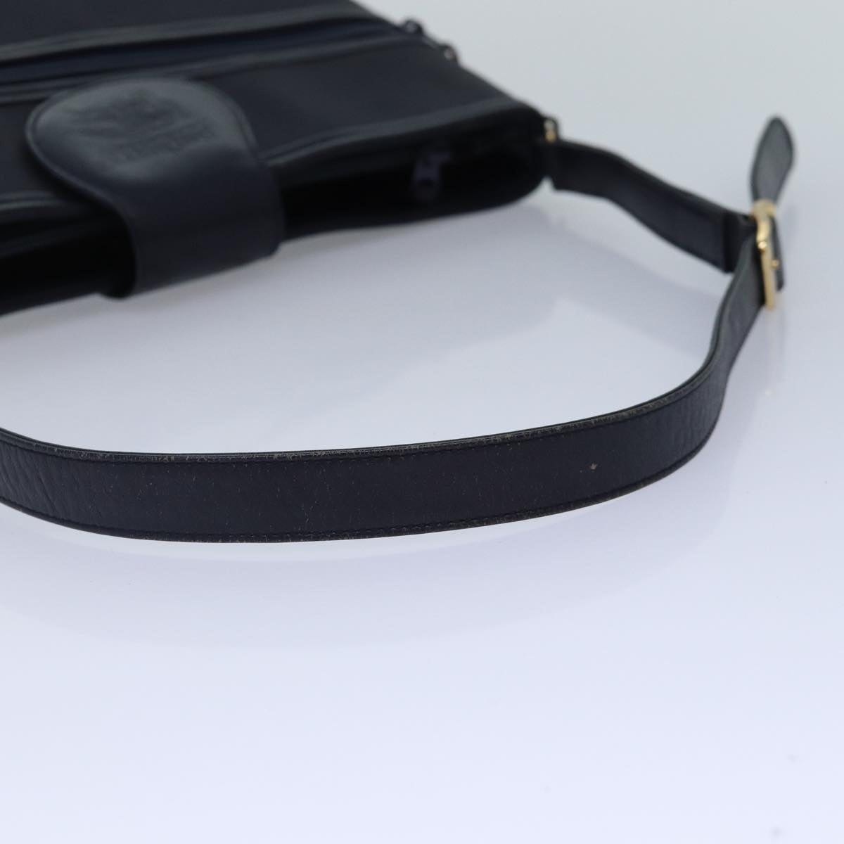 Burberry Shoulder Bag Nylon Leather Navy Gold - 7